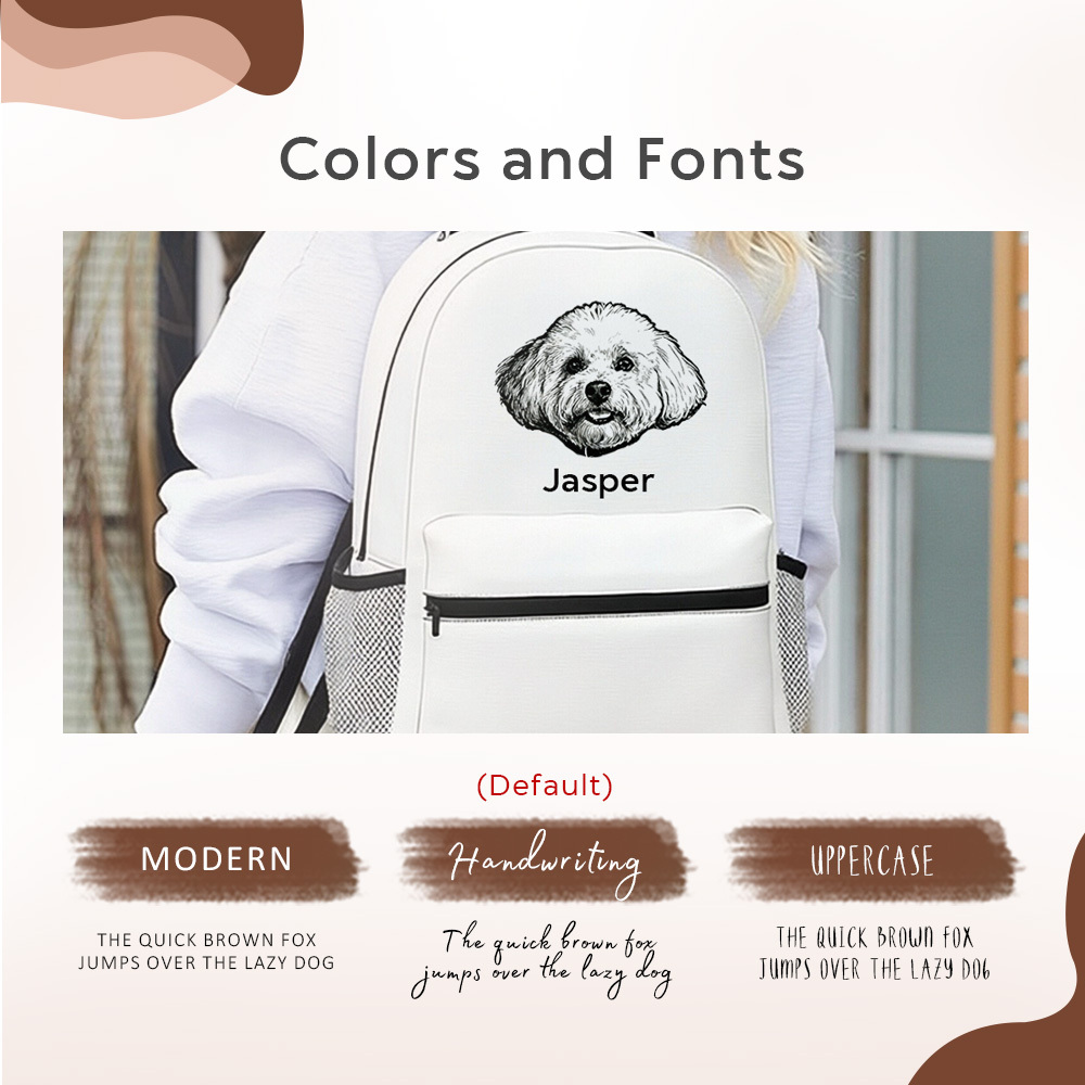 Pet Photo-Name Backpack: Personalized Travel Knapsack