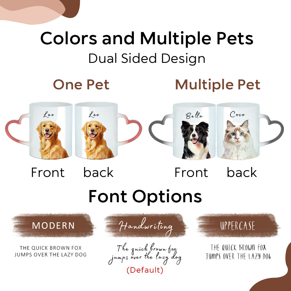 Personalized Color-Changing Mug with Heart Handle