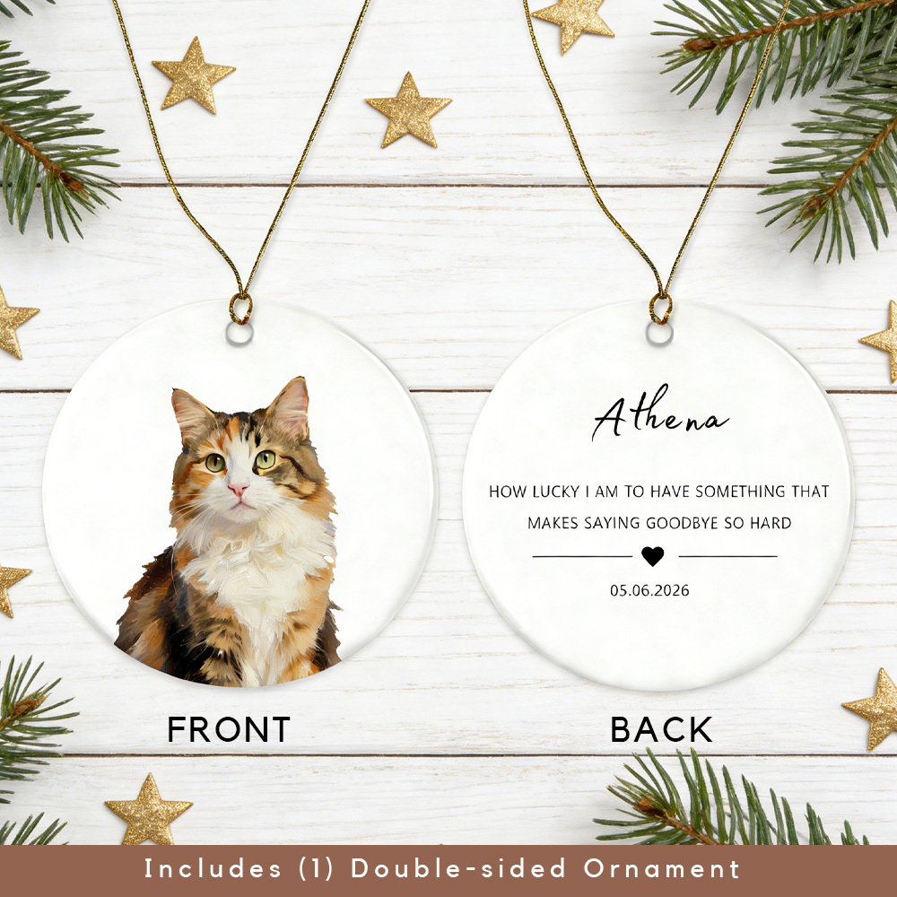 Pet Photo Christmas Ornament: Personalized Name Decor