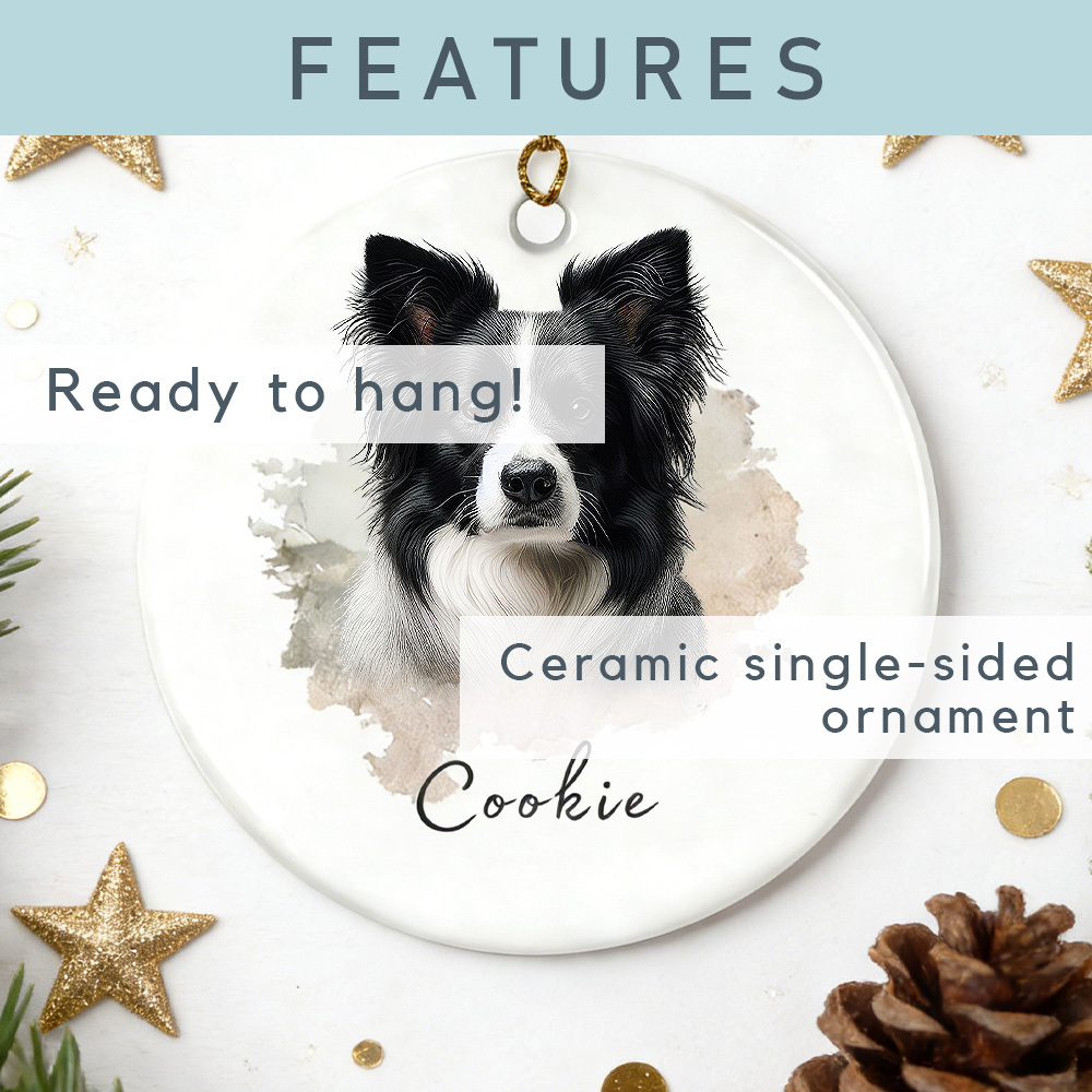 Personalized Pet Photo-Name Christmas Ornament