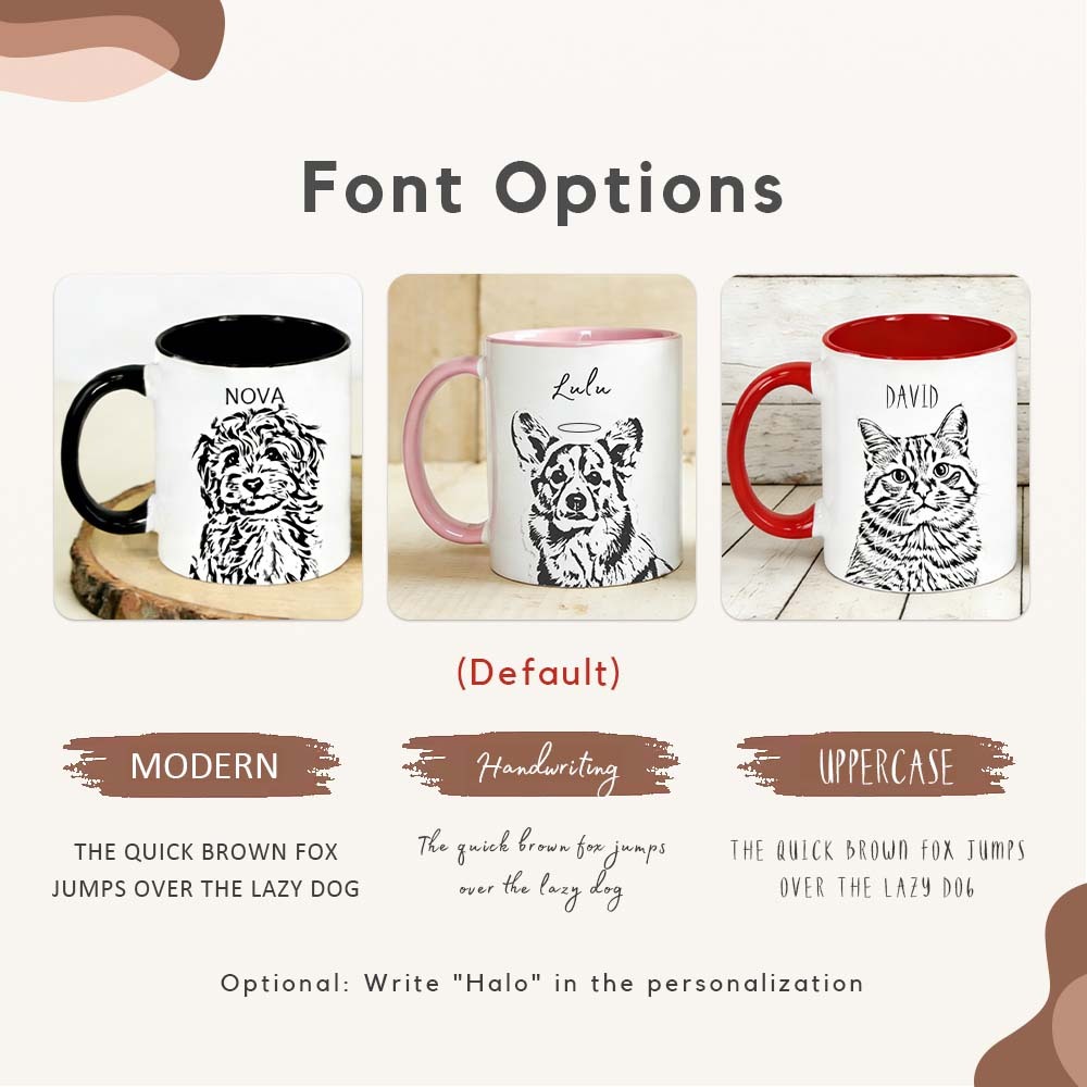 Personalized Dog Cat Coffee Cup | Custom Pet Mug | 11 15oz  New Pets Gift Mug