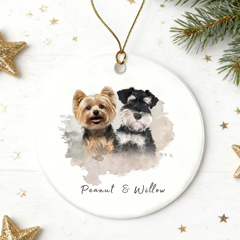 Personalized Pet Photo-Name Christmas Ornament
