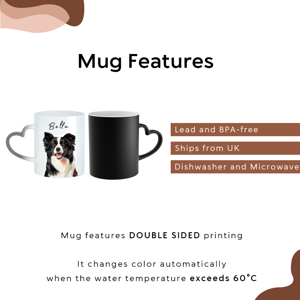 Personalized Color-Changing Mug with Heart Handle