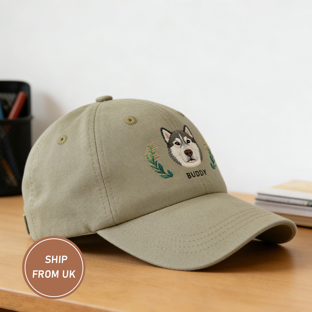 Custom Pet Photo Embroidered Dog Mom Baseball Cap