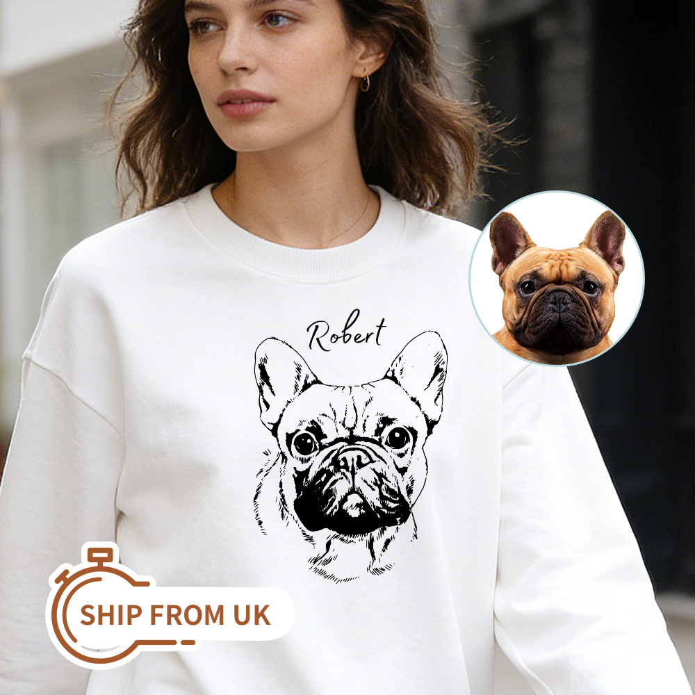 Custom Pet Sweaters Using Pet Photo + Name CustomDog Sweatshirt Personalized Cat Sweater