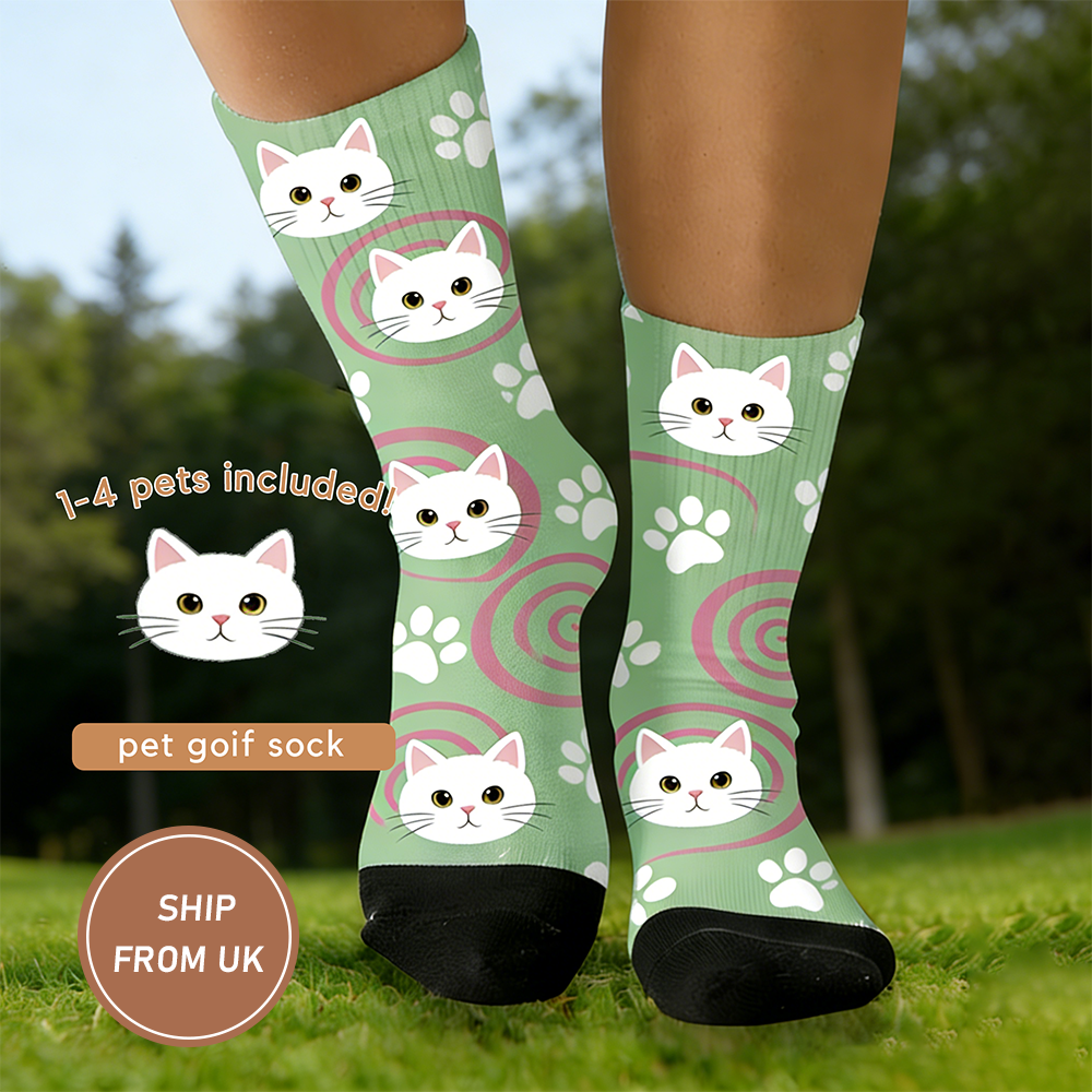 Custom Pet Photo Socks: Personalized Dog Cat Lover Gift