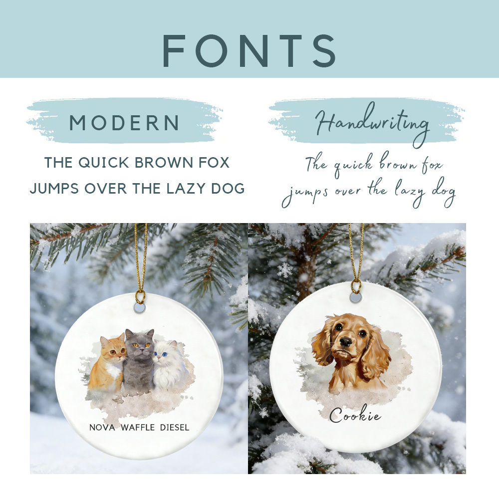 Personalized Pet Photo-Name Christmas Ornament
