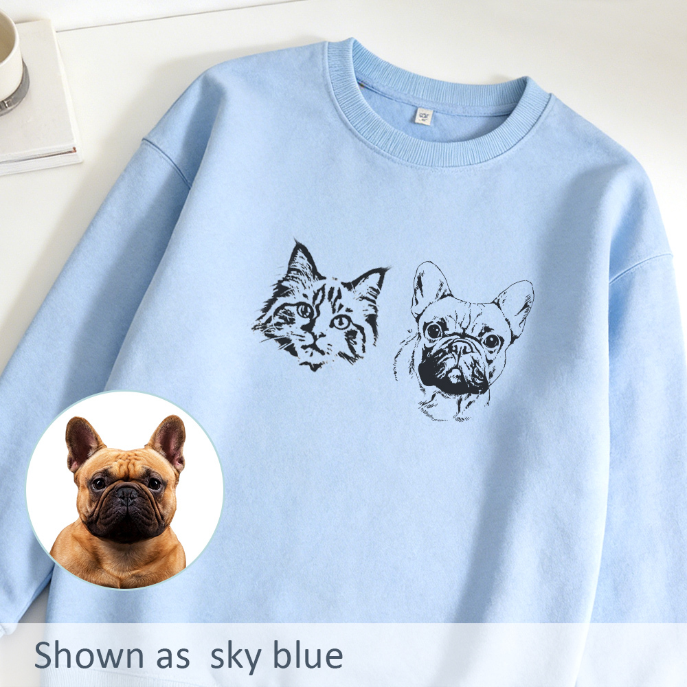Custom Pet Sweaters Using Pet Photo + Name CustomDog Sweatshirt Personalized Cat Sweater