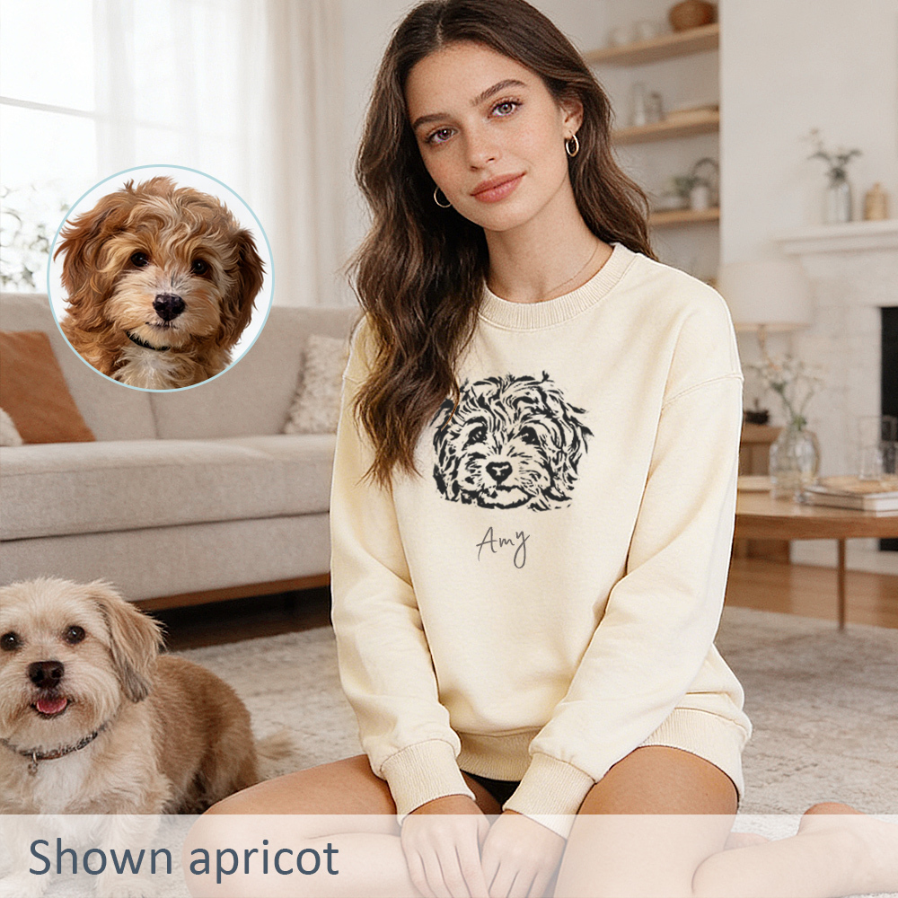 Custom Pet Sweaters Using Pet Photo + Name CustomDog Sweatshirt Personalized Cat Sweater
