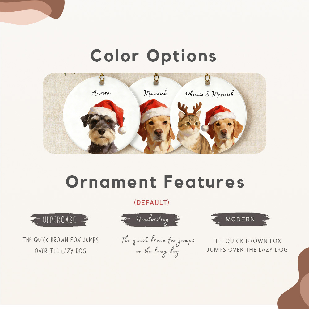 Personalized Pet Photo-Name Christmas Ornament