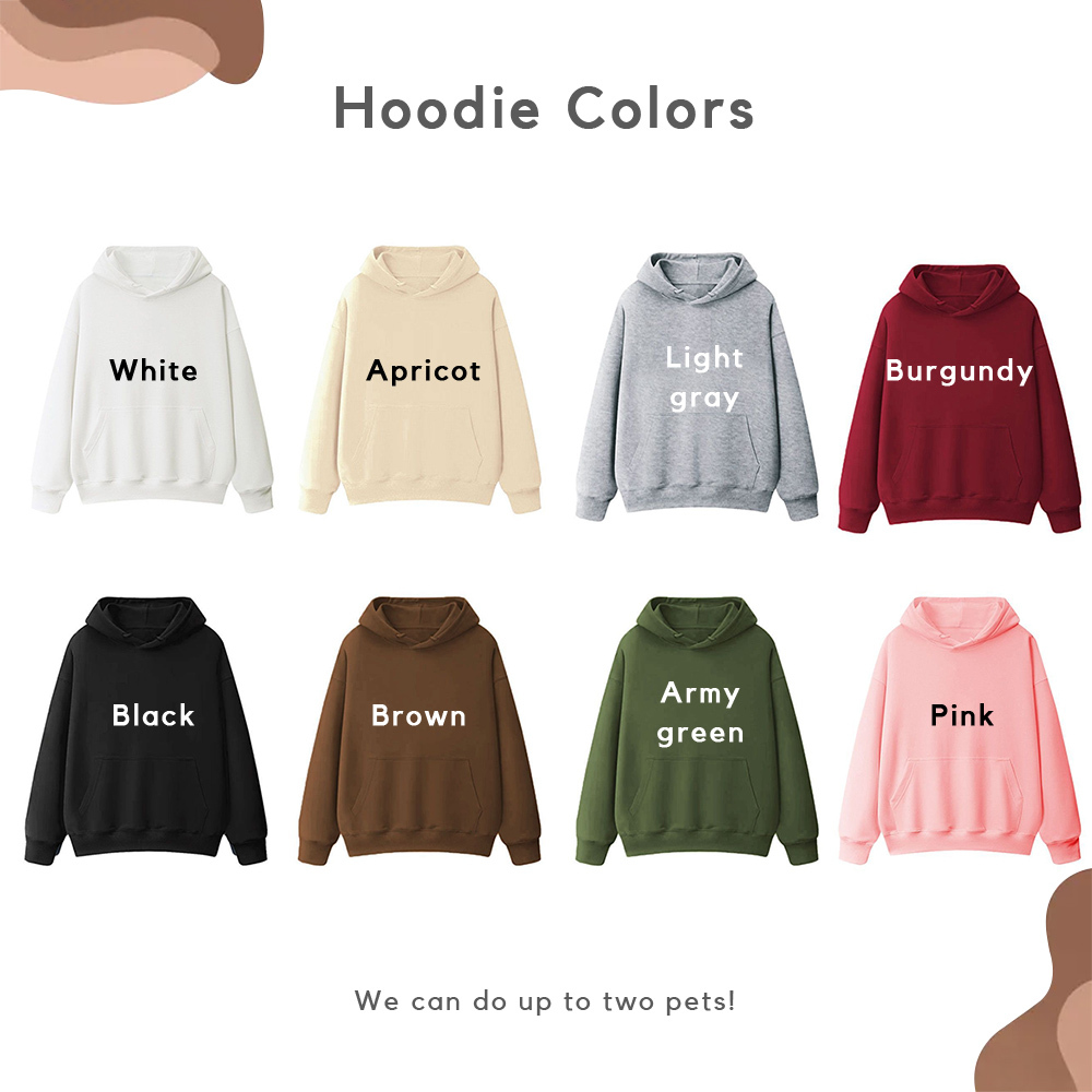 Personalized Embroidered Pet Hoodie | Custom Dog Cat Hoodies with Pet Photo & Name