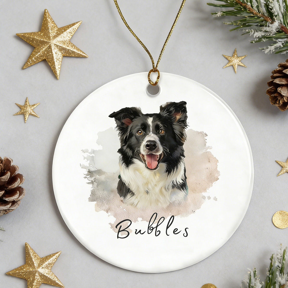 Personalized Pet Photo-Name Christmas Ornament