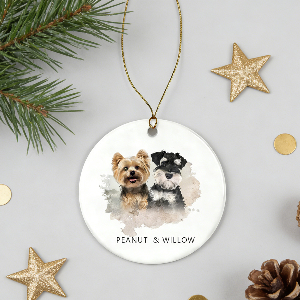 Personalized Pet Photo-Name Christmas Ornament