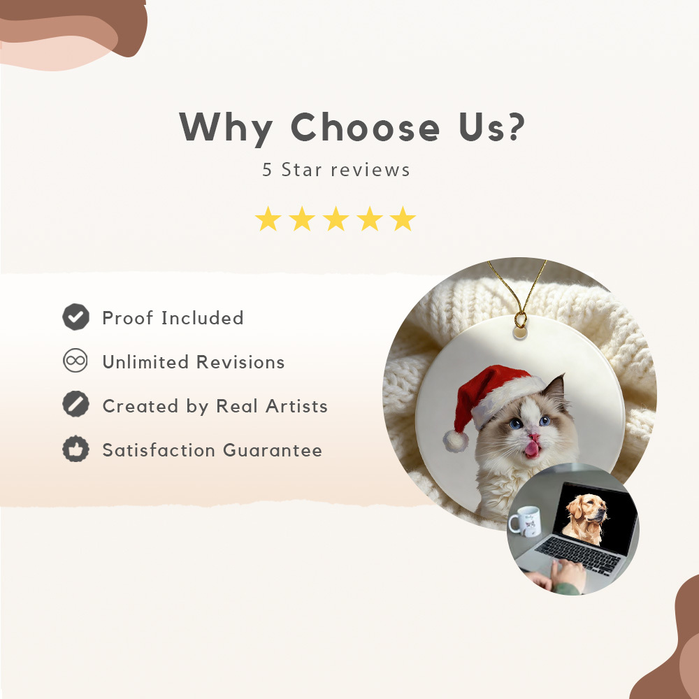 Personalized Pet Photo-Name Christmas Ornament