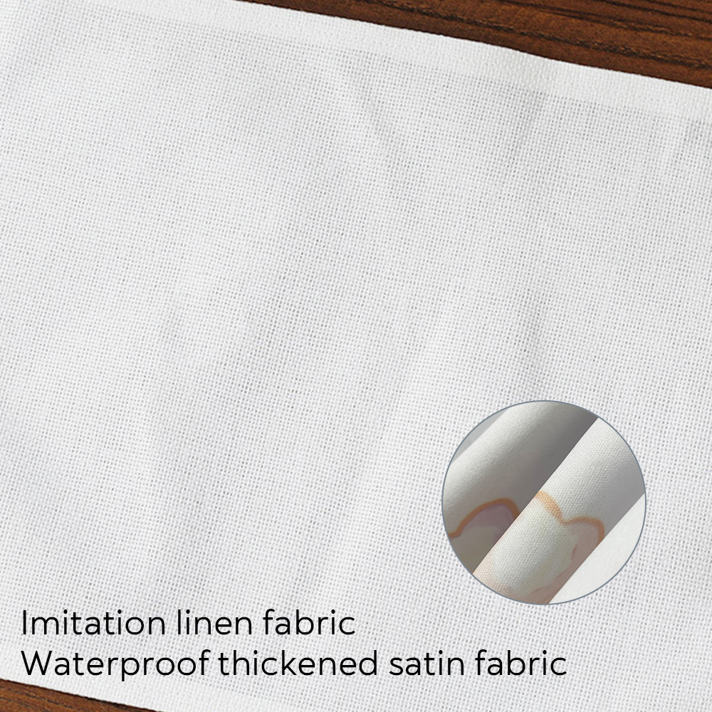 4PCS Custom Pet Print Linen Table Mat Waterproof Heat-Resistant