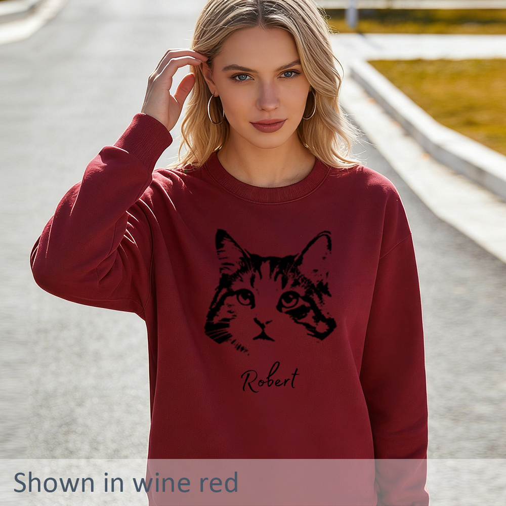Custom Pet Sweaters Using Pet Photo + Name CustomDog Sweatshirt Personalized Cat Sweater