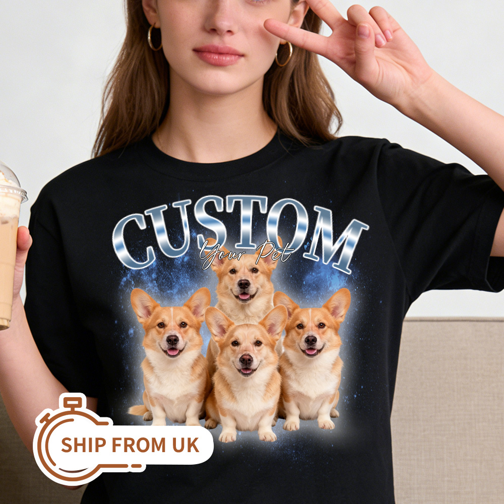 Custom Vintage 90's Pet Shirt - Personalized Dog Cat T-Shirt for Humans | Pet Lover Gift