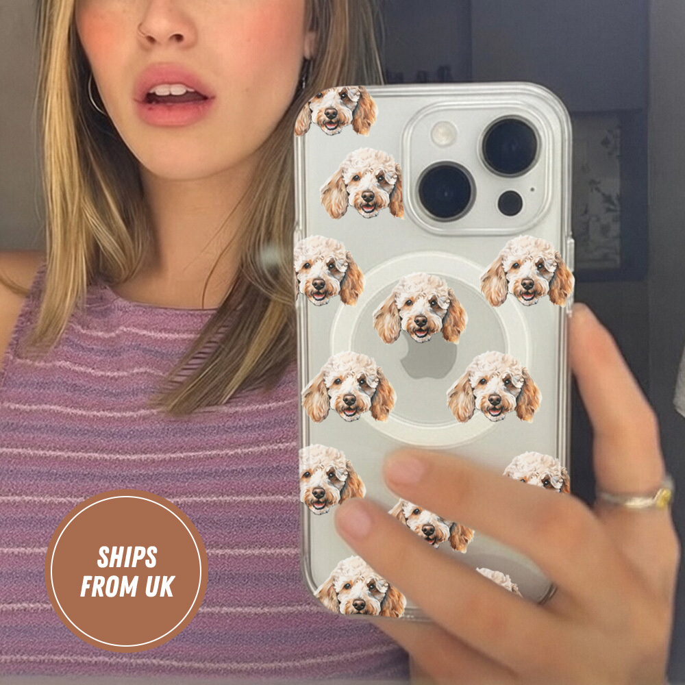 Personalized Dog Cat pet Clear Edge Magnetic iPhone Case
