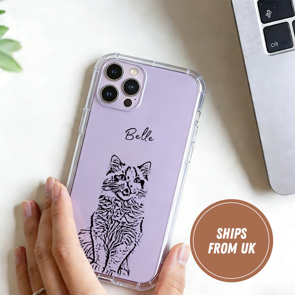 Personalized Dog Cat pet iPhone Case Thick TPU Anti-Slip