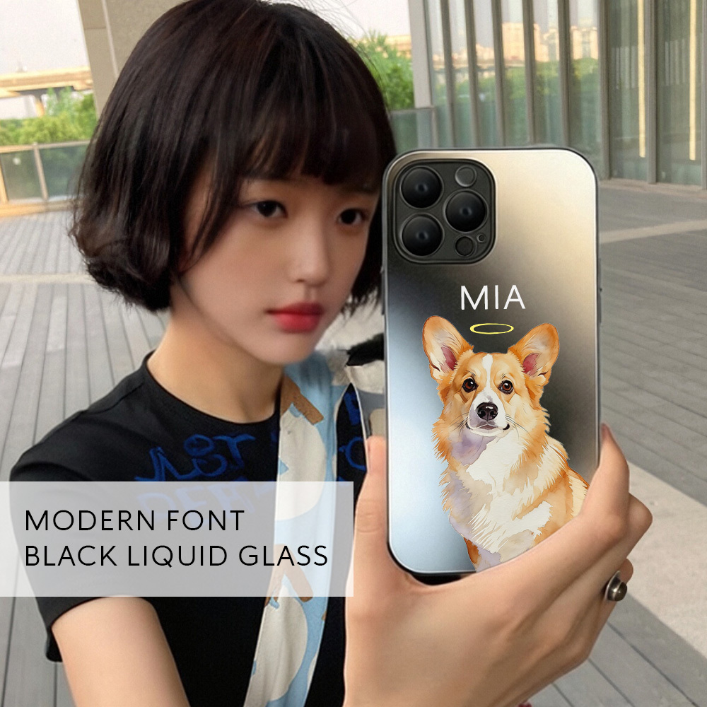 Personalized Dog Cat Pet Liquid Glass iPhone case