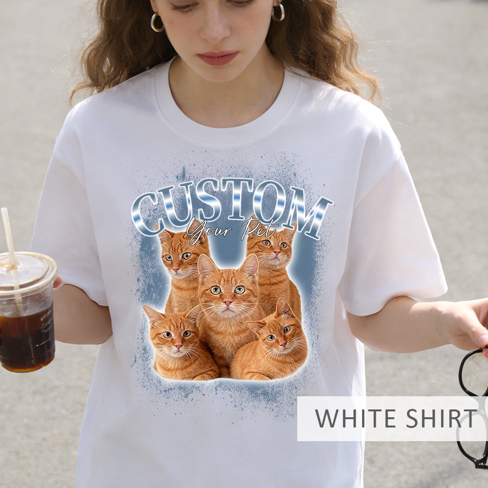 Custom Vintage 90's Pet Shirt - Personalized Dog Cat T-Shirt for Humans | Pet Lover Gift