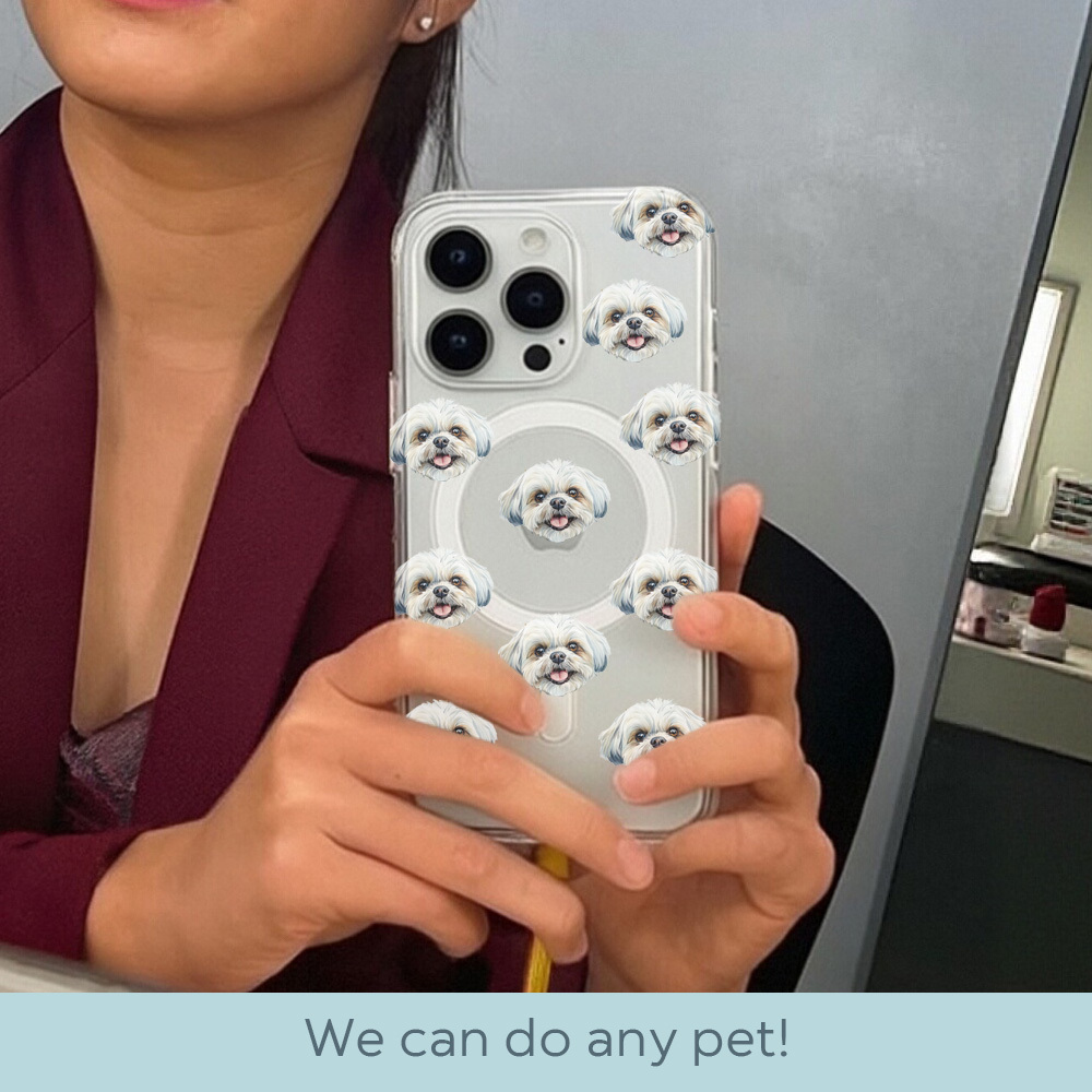 Personalized Dog Cat pet Clear Edge Magnetic iPhone Case