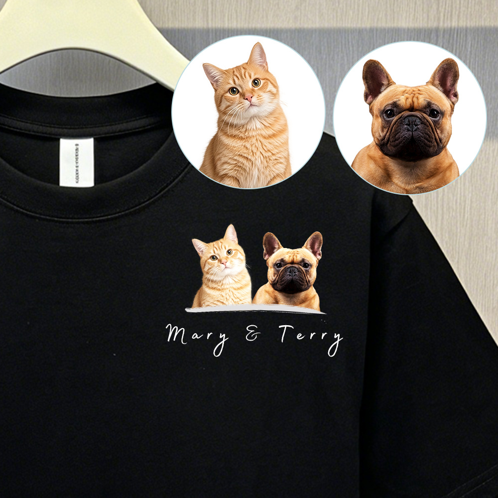 Personalized Dog & Cat Shirt, CustomDog T-Shirt for Humans, Custom Pet Shirt.