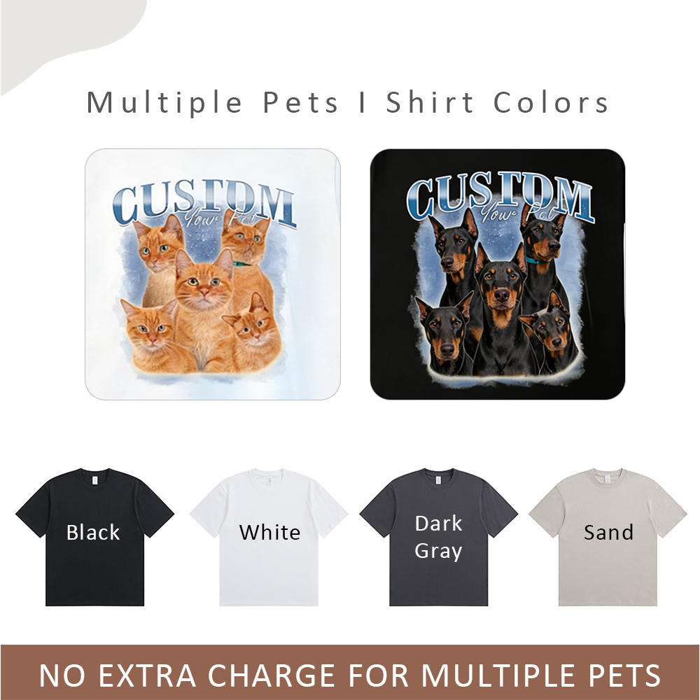 Custom Vintage 90's Pet Shirt - Personalized Dog Cat T-Shirt for Humans | Pet Lover Gift