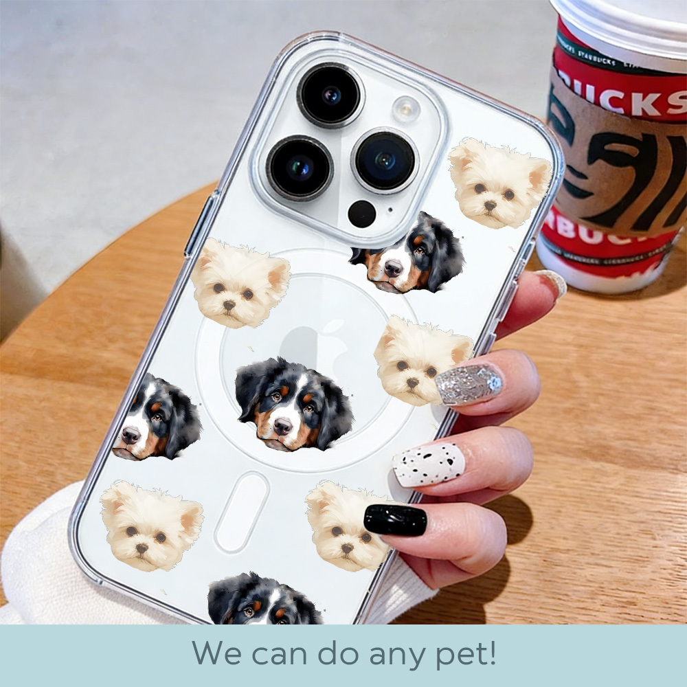Personalized Dog Cat pet Clear Edge Magnetic iPhone Case