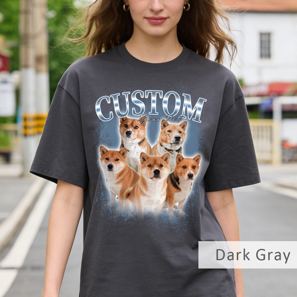 Custom Vintage 90's Pet Shirt - Personalized Dog Cat T-Shirt for Humans | Pet Lover Gift