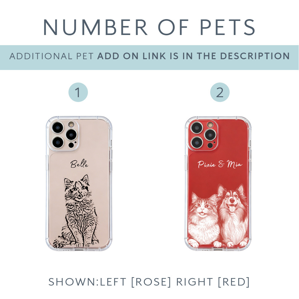 Personalized Dog Cat pet iPhone Case Thick TPU Anti-Slip