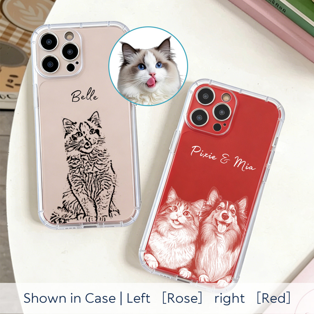 Personalized Dog Cat pet iPhone Case Thick TPU Anti-Slip