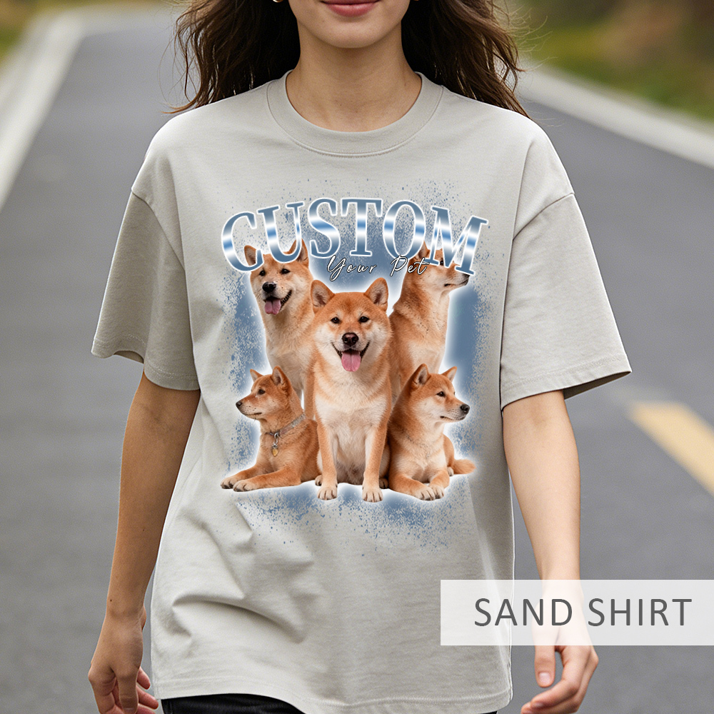 Custom Vintage 90's Pet Shirt - Personalized Dog Cat T-Shirt for Humans | Pet Lover Gift