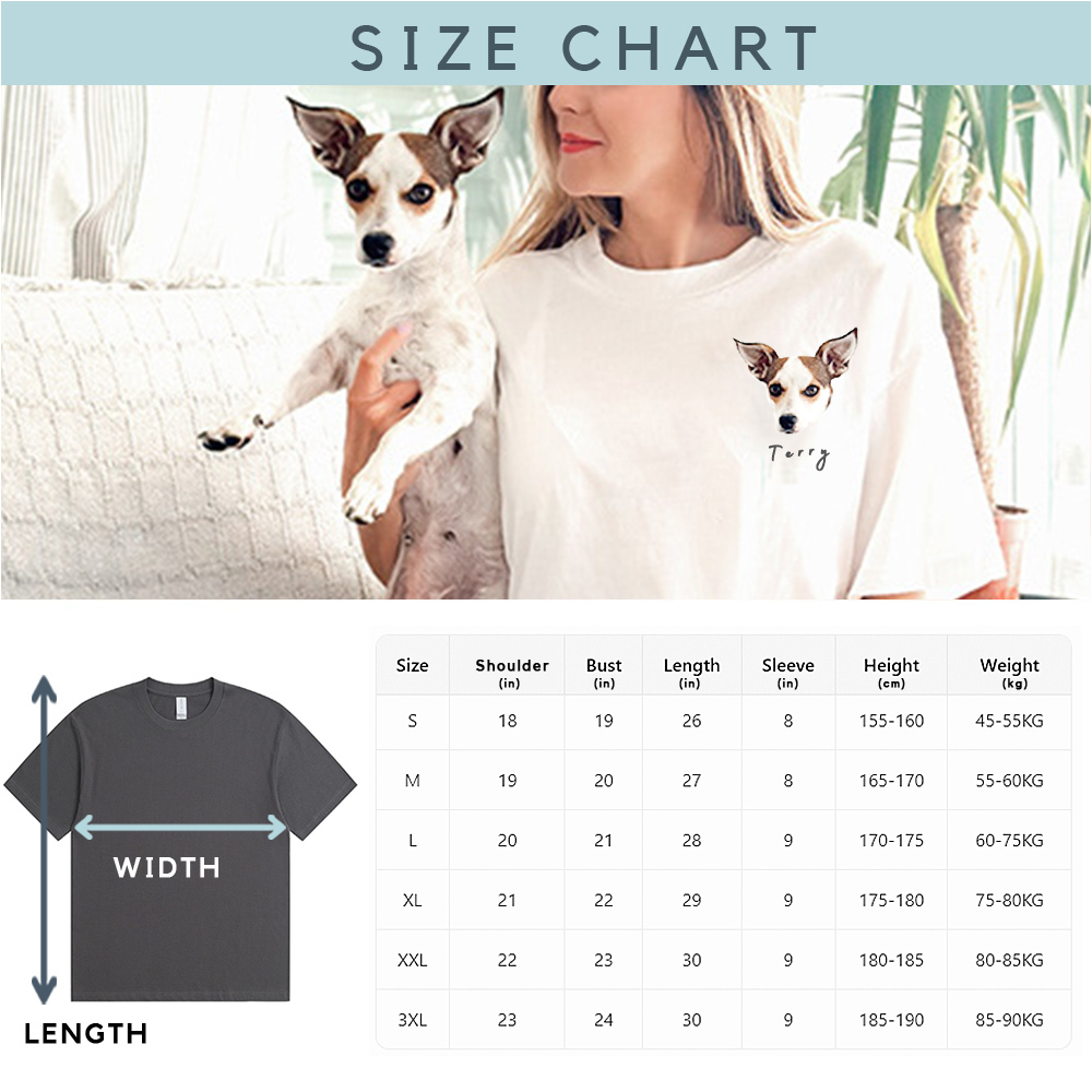 Personalized Dog & Cat Shirt, CustomDog T-Shirt for Humans, Custom Pet Shirt.