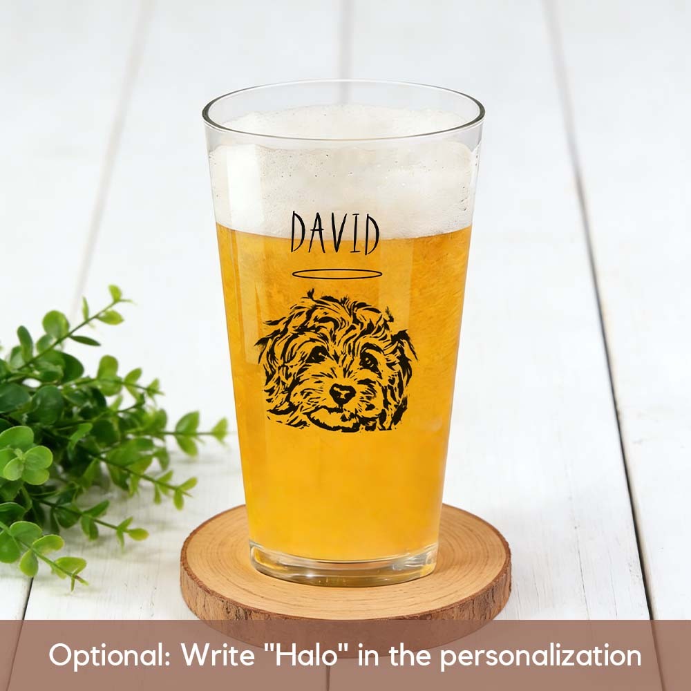 Personalized Pet Beer Glasses | 16oz Custom Dog Cat Pint Glass CustomPet Beer Mugs Steins