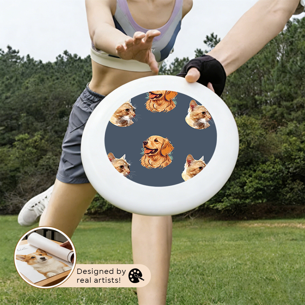 Personalized Dog Cat pet PE Disc: Adult Kids Outdoor Boomerang Toy