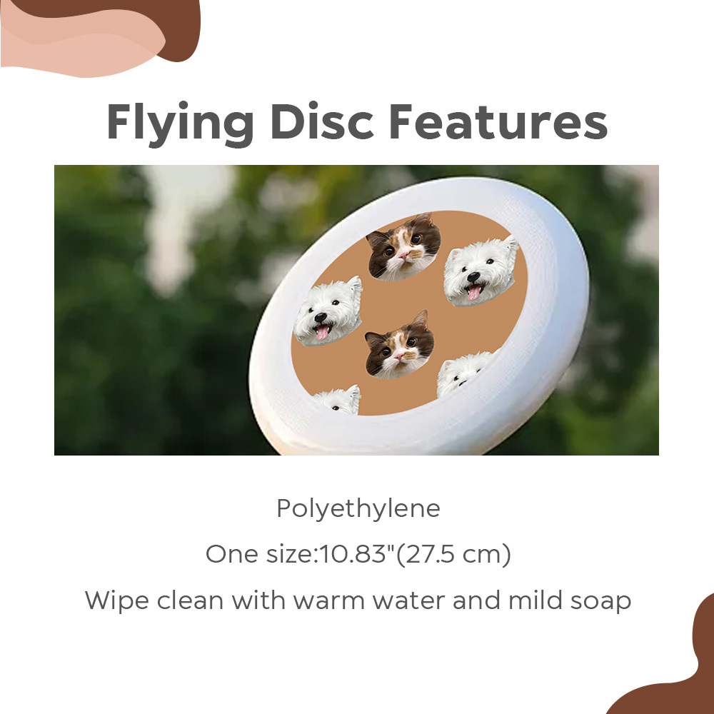 Personalized Dog Cat pet PE Disc: Adult Kids Outdoor Boomerang Toy