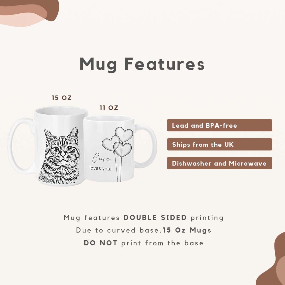 Custom Pet Photo Name Dog Cat Coffee Cup Personalized Pet 11 15ozMug