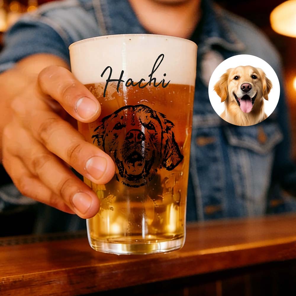 Personalized Pet Beer Glasses | 16oz Custom Dog Cat Pint Glass CustomPet Beer Mugs Steins