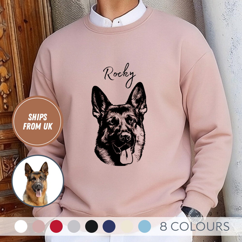 Personalized Dog Cat pet Unisex Thin Crew Neck Sweatshirt