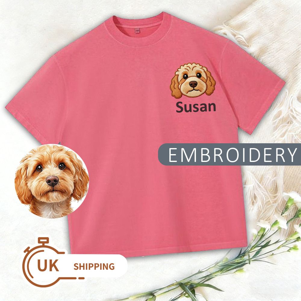 Personalized Cat Dog Shirt | Custom Embroidered Pet Shirts Personalized Pets Tee