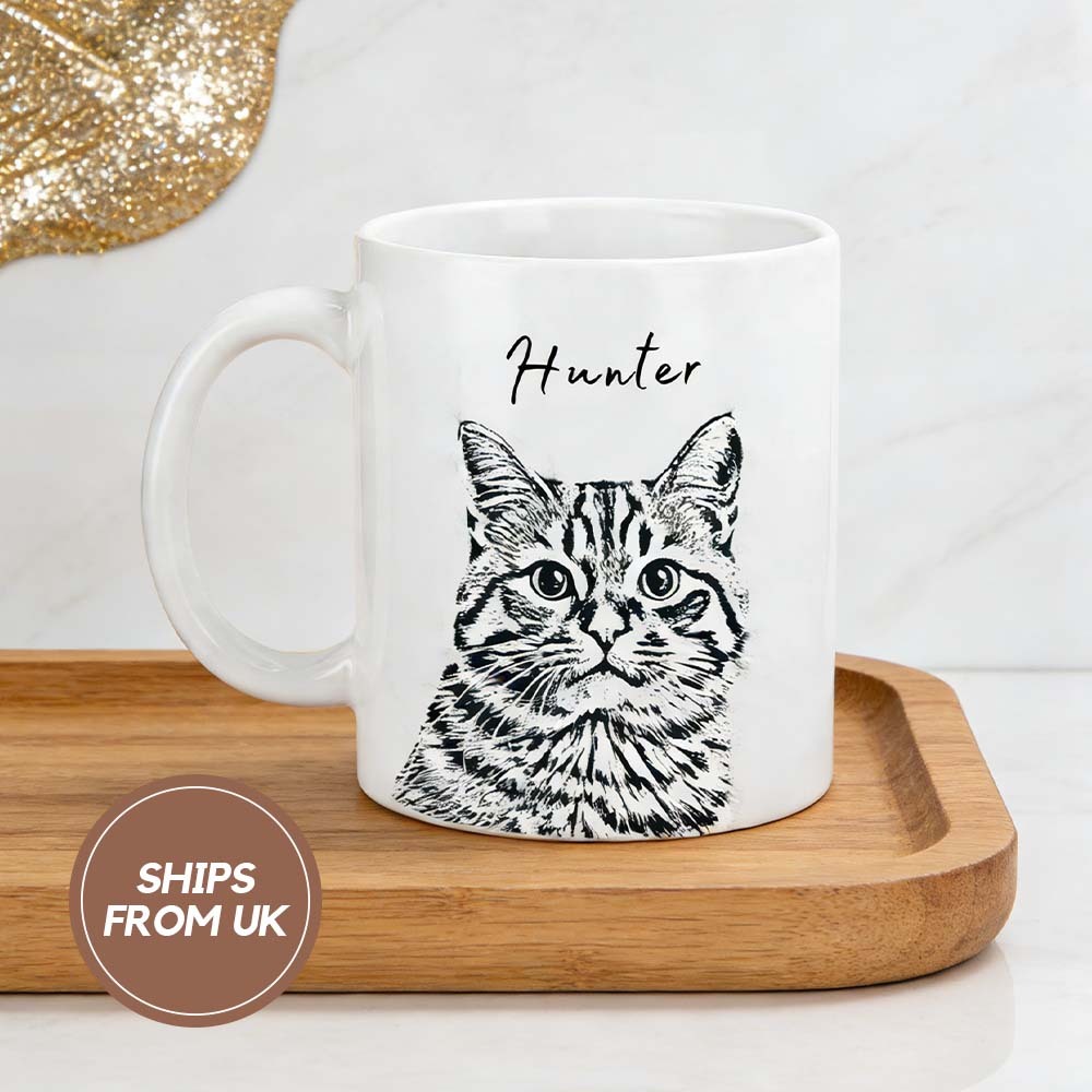 Custom Dog Cat 11oz 15oz Coffee Cup-Personalized Pet Mug with Photo & Name