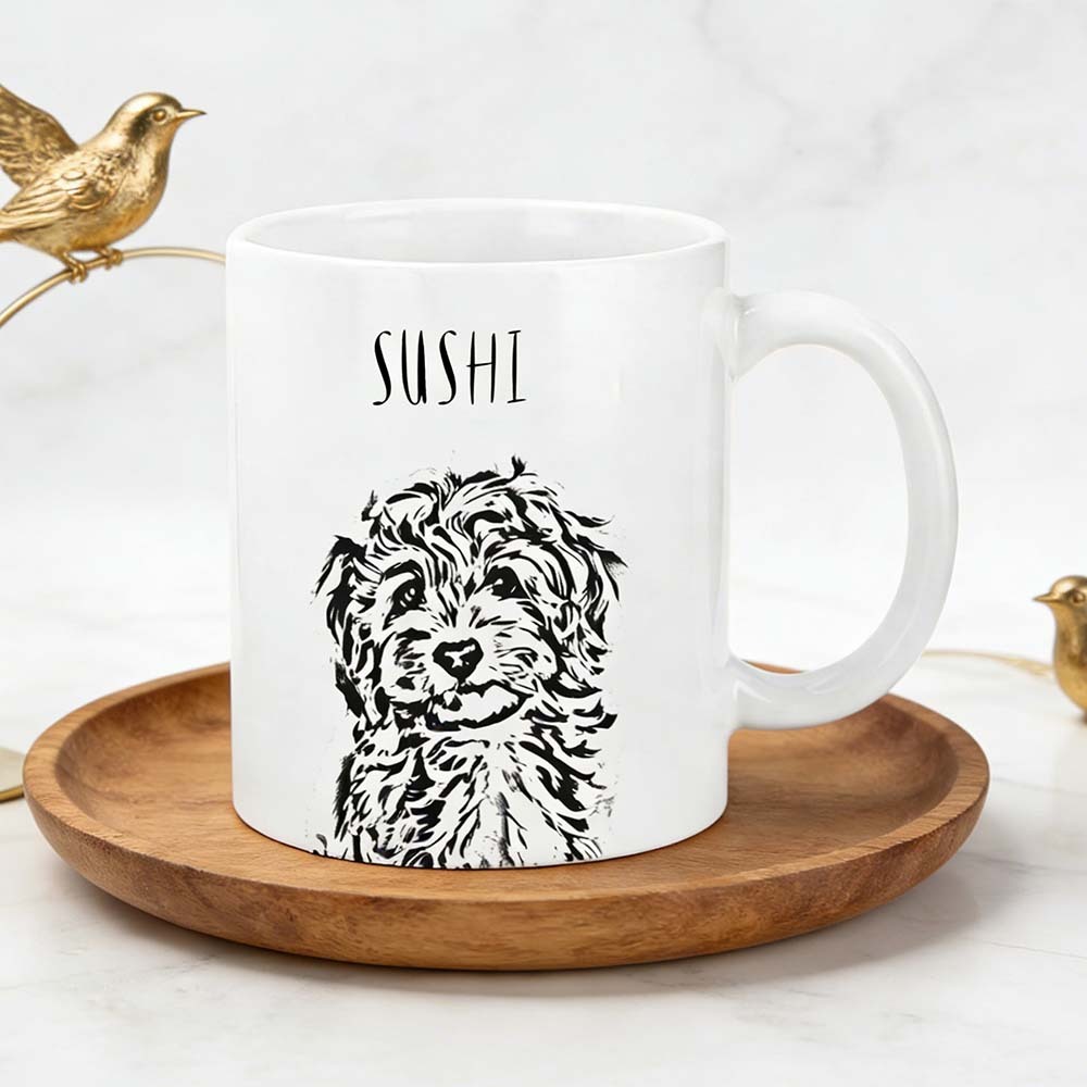 Custom Dog Cat 11oz 15oz Coffee Cup-Personalized Pet Mug with Photo & Name