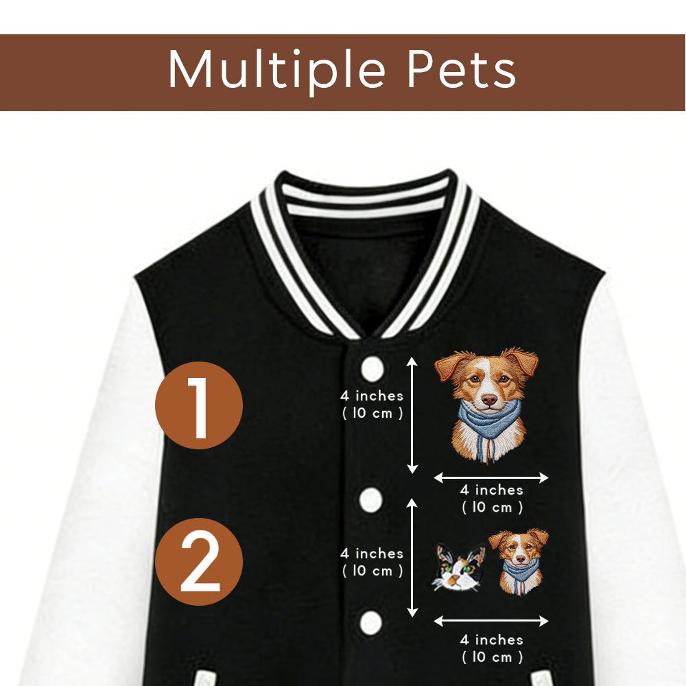 Personalized Oversized Button Baseball Cardigan Printed dog cat pet