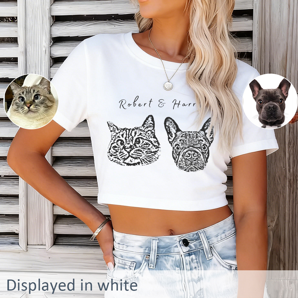 Personalized Cat Dog Shirt| Personalized Pet T-Shirt for Humans | Custom Pets Tee