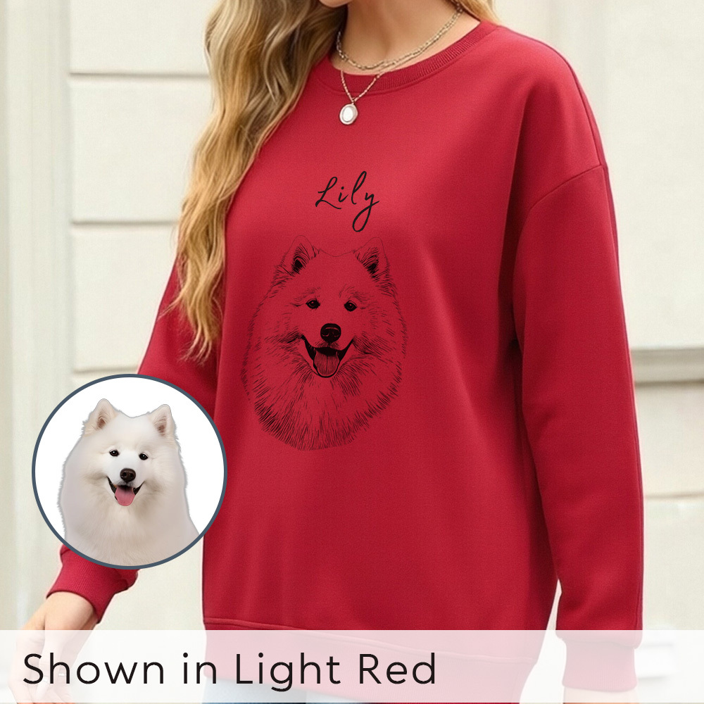 Personalized Dog Cat pet Unisex Thin Crew Neck Sweatshirt