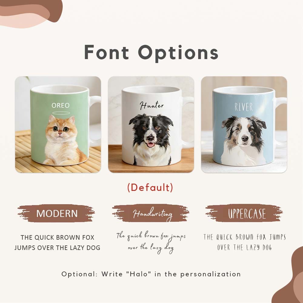 Personalized Pet Mug with Photo & Name - Custom Dog Cat 11oz 15oz Coffee Cup