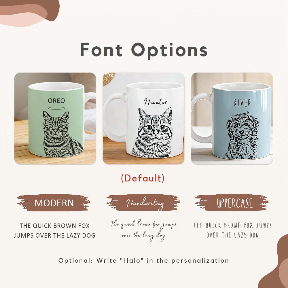 Custom Dog Cat 11oz 15oz Coffee Cup-Personalized Pet Mug with Photo & Name