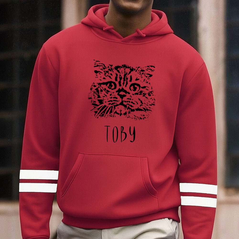 Personalized Dog Cat Fashion Pullover Long Sleeve Hoodie