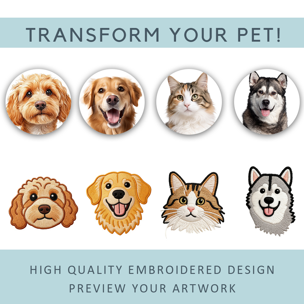 Personalized Cat Dog Shirt | Custom Embroidered Pet Shirts Personalized Pets Tee